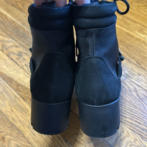 New Steve Madden Grady Black Combst Moto Boot - Picture 9 of 9